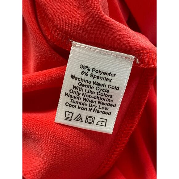 Lark & Ro Jersey Knit Ruched Wrap Dress Sz XL Girl Boss Wedding Bubblegum Pink - Picture 6 of 8